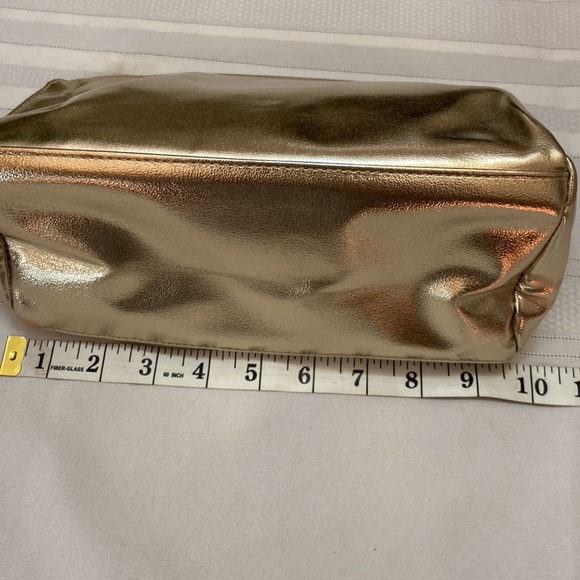 LANCÔME Cosmetics Womens Gold Metallic Bag - New Unused - Picture 8 of 9